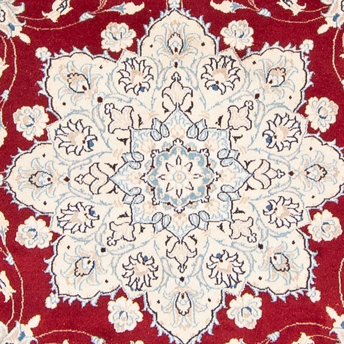 Alfombra persa - Nain redondo - 250 x 250 cm - rojo