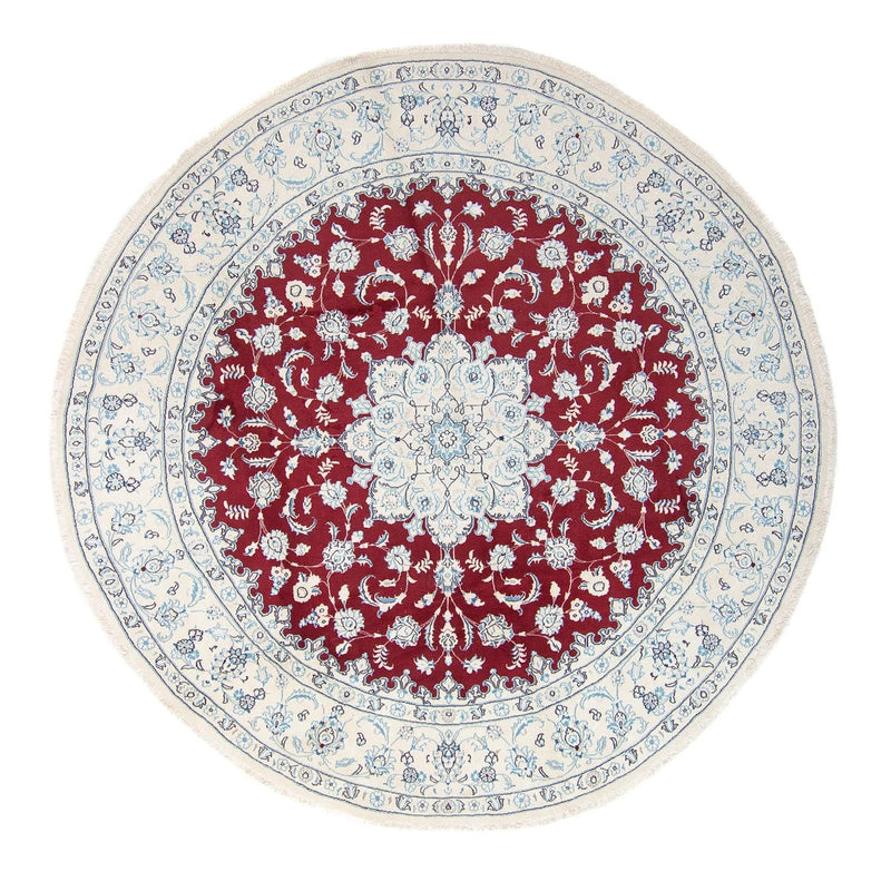 Alfombra persa - Nain redondo  - 290 x 290 cm - rojo oscuro