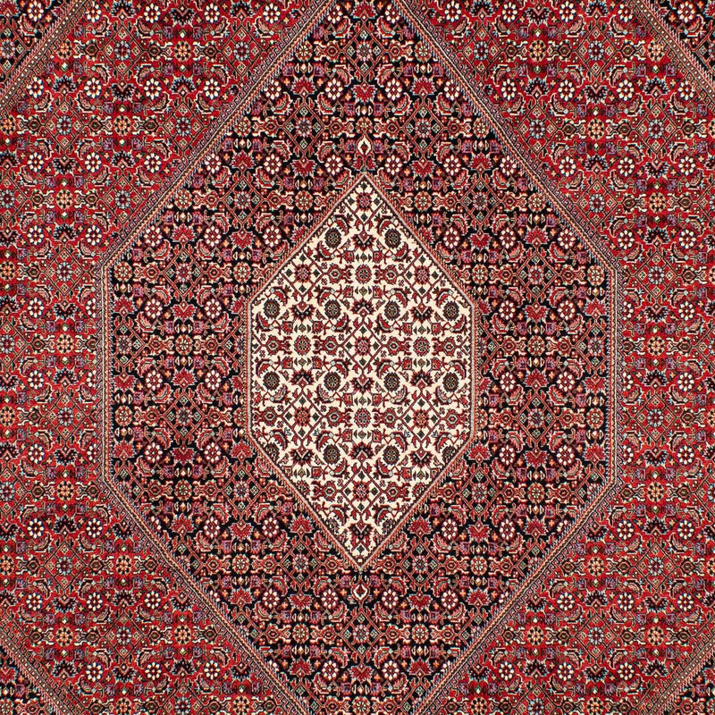 Alfombra persa - Bidjar - 307 x 205 cm - rojo oscuro