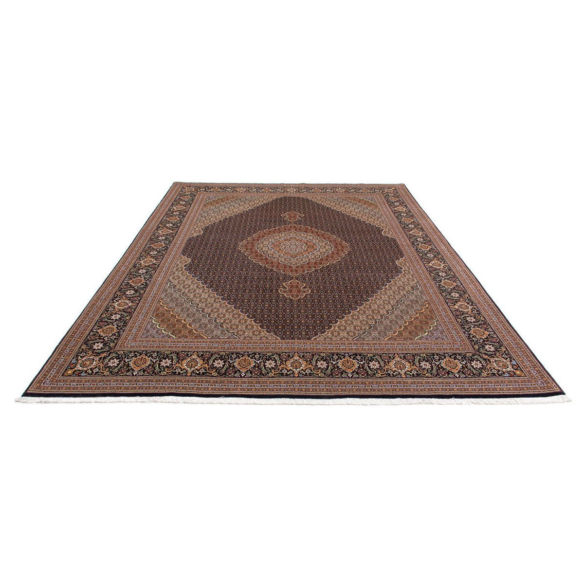 Alfombra persa - Tabriz - 360 x 253 cm - marrón oscuro