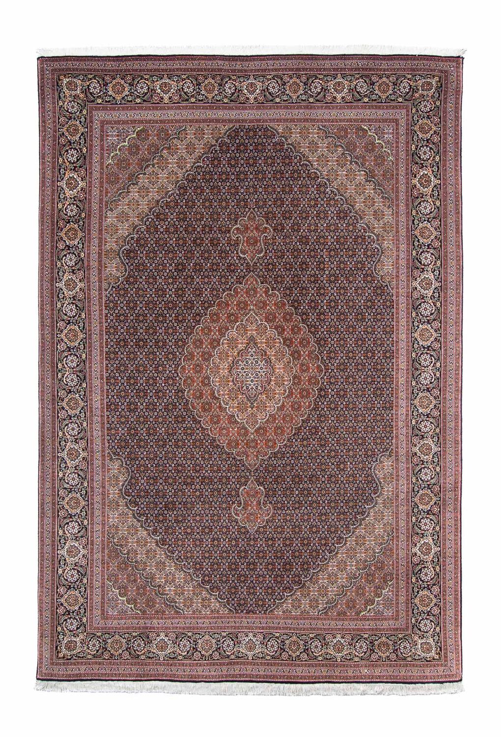 Alfombra persa - Tabriz - 298 x 198 cm - azul oscuro