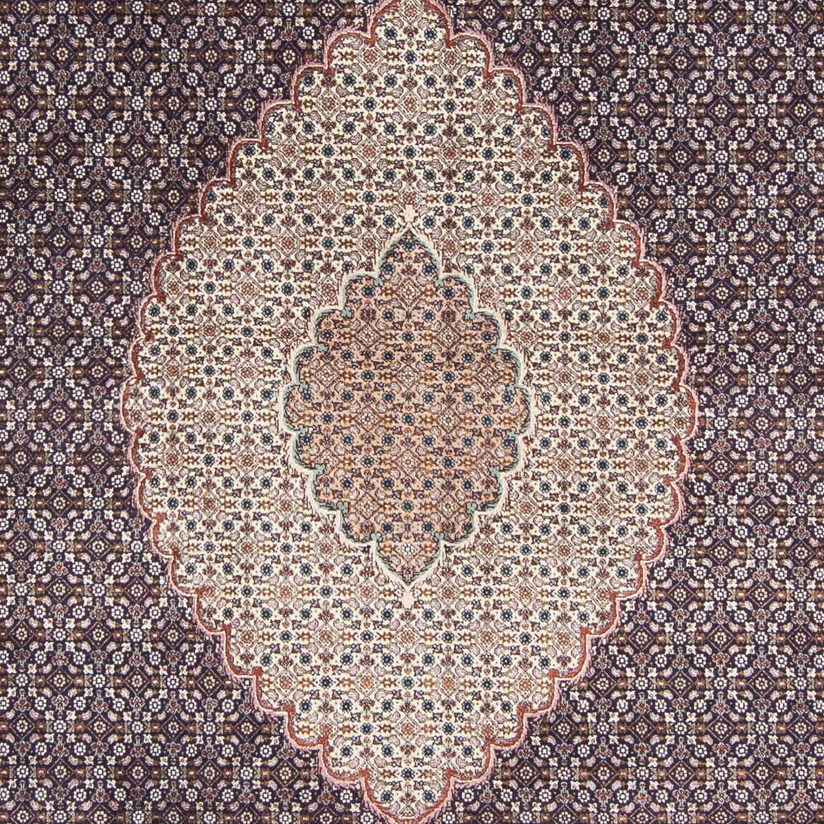 Alfombra persa - Tabriz - 303 x 196 cm - azul oscuro