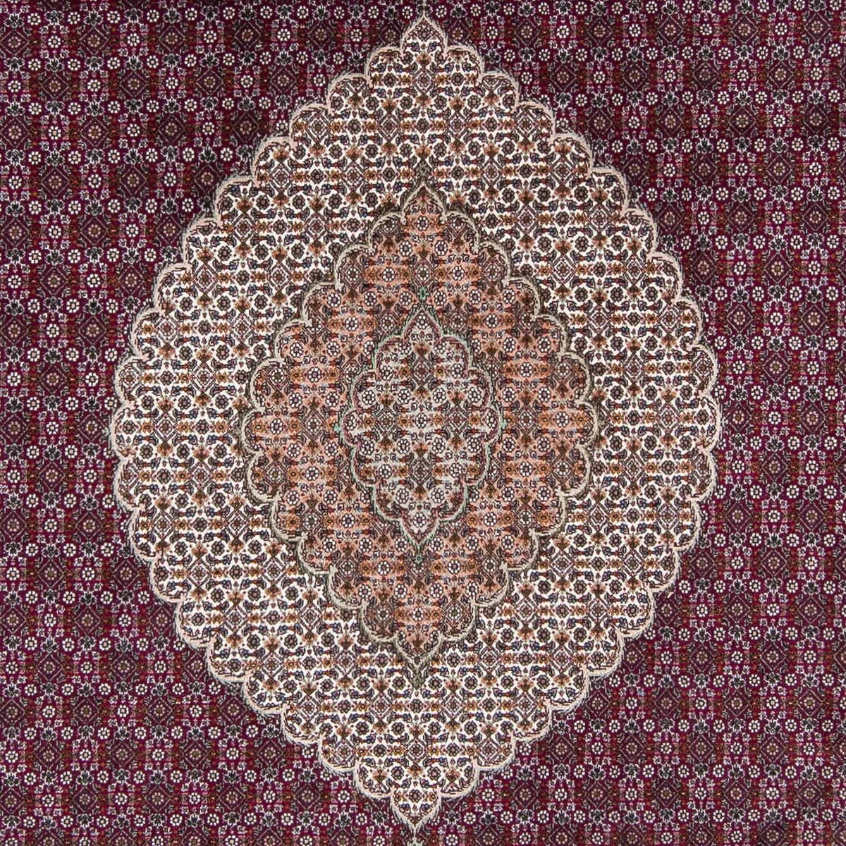 Alfombra persa - Tabriz - 303 x 204 cm - rojo oscuro