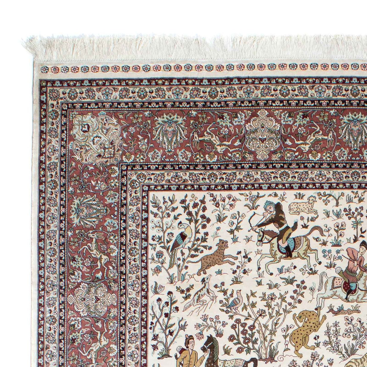 Alfombra oriental - Hereke - 244 x 169 cm - beige