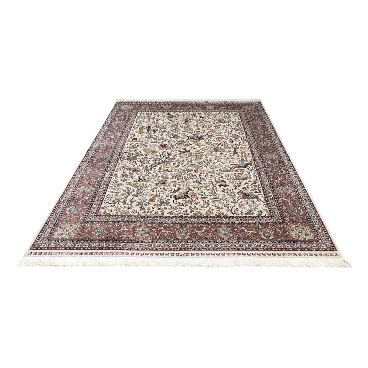 Alfombra oriental - Hereke - 244 x 169 cm - beige