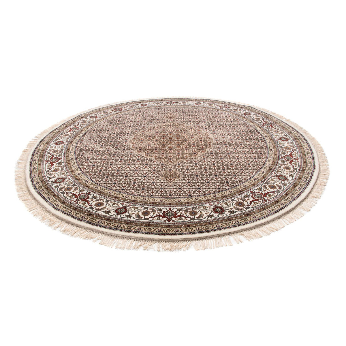 Alfombra persa - Tabriz redondo  - 248 x 247 cm - beige