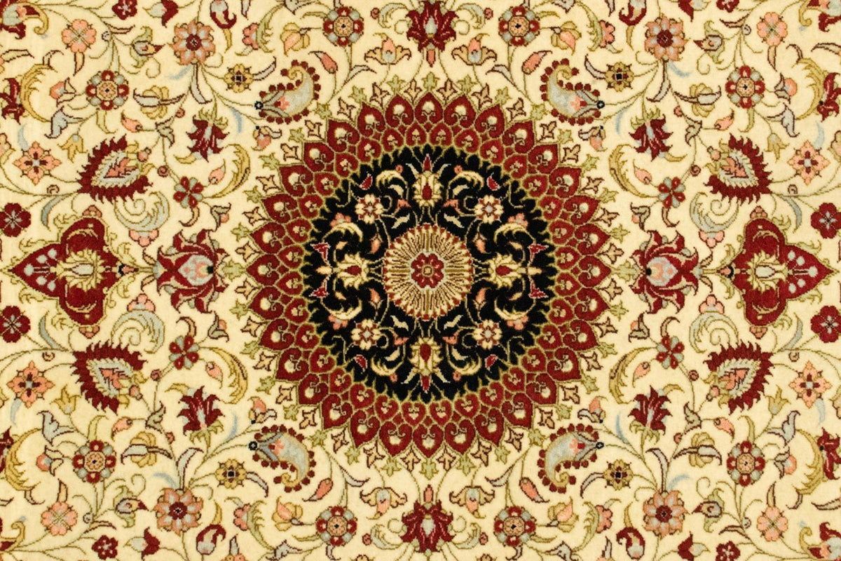 Alfombra persa - Ghom - 154 x 107 cm - beige