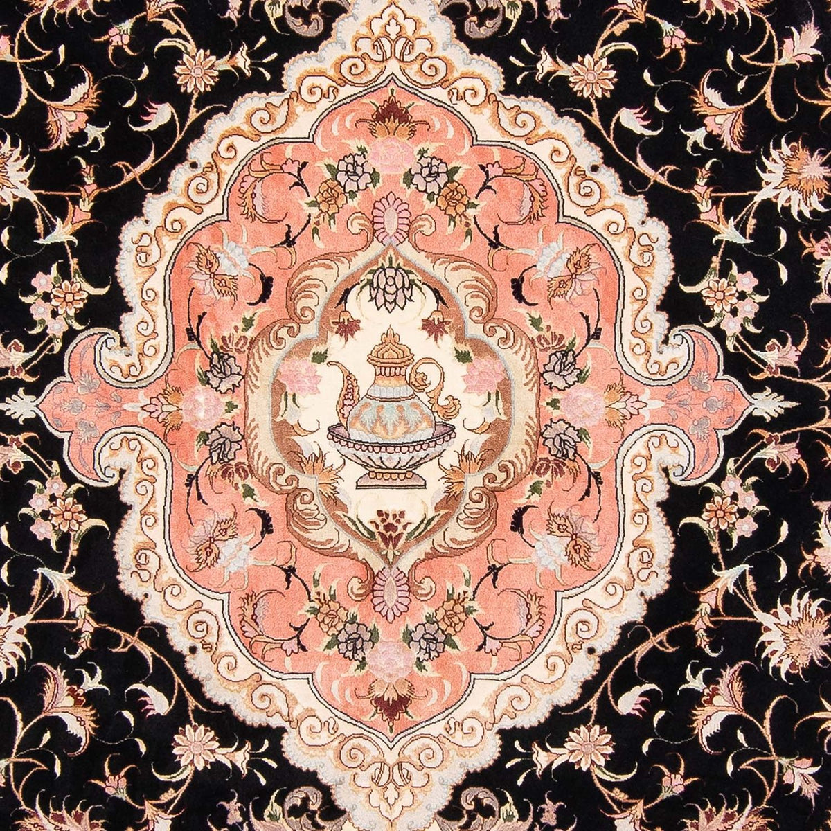 Alfombra Persa - Tabriz - Real - 350 x 250 cm - azul oscuro