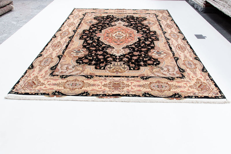 Alfombra Persa - Tabriz - Real - 350 x 250 cm - azul oscuro