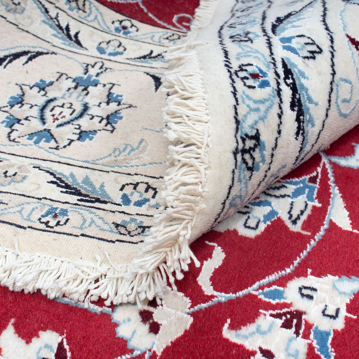 Alfombra persa - Nain redondo  - 250 x 250 cm - rojo oscuro
