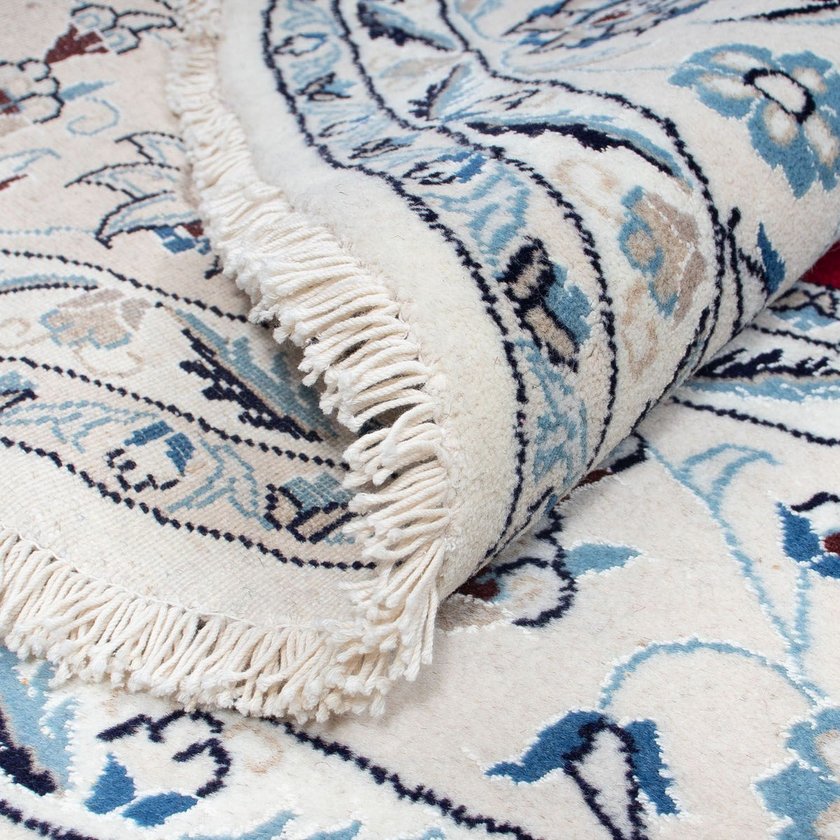 Alfombra persa - Nain redondo  - 250 x 250 cm - rojo oscuro