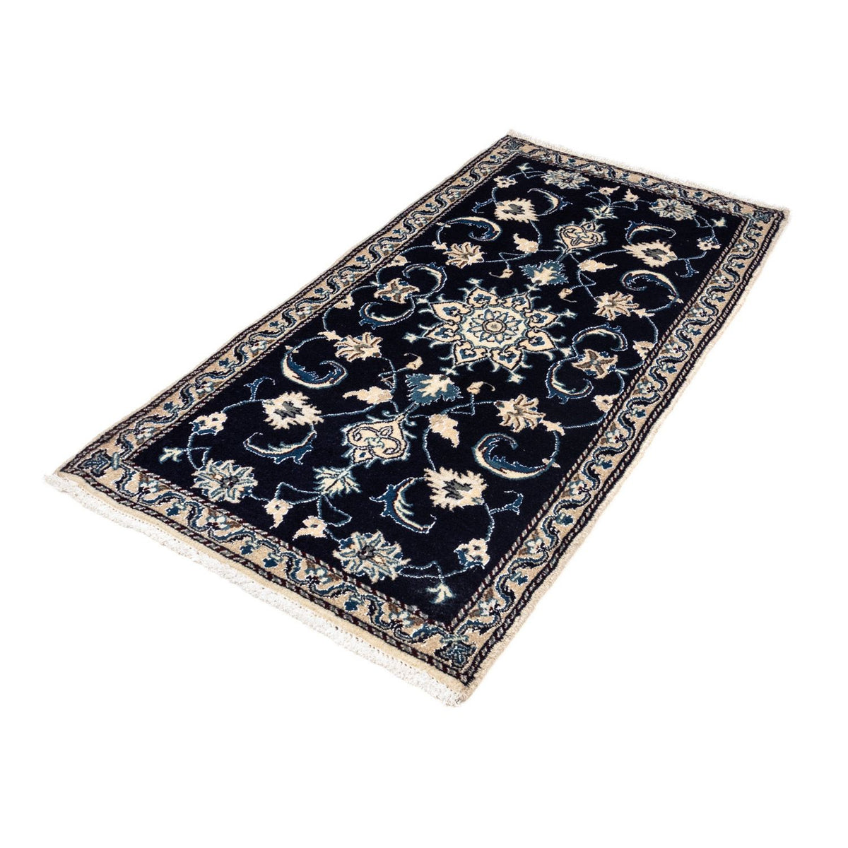 Alfombra persa - Nain - 143 x 70 cm - azul