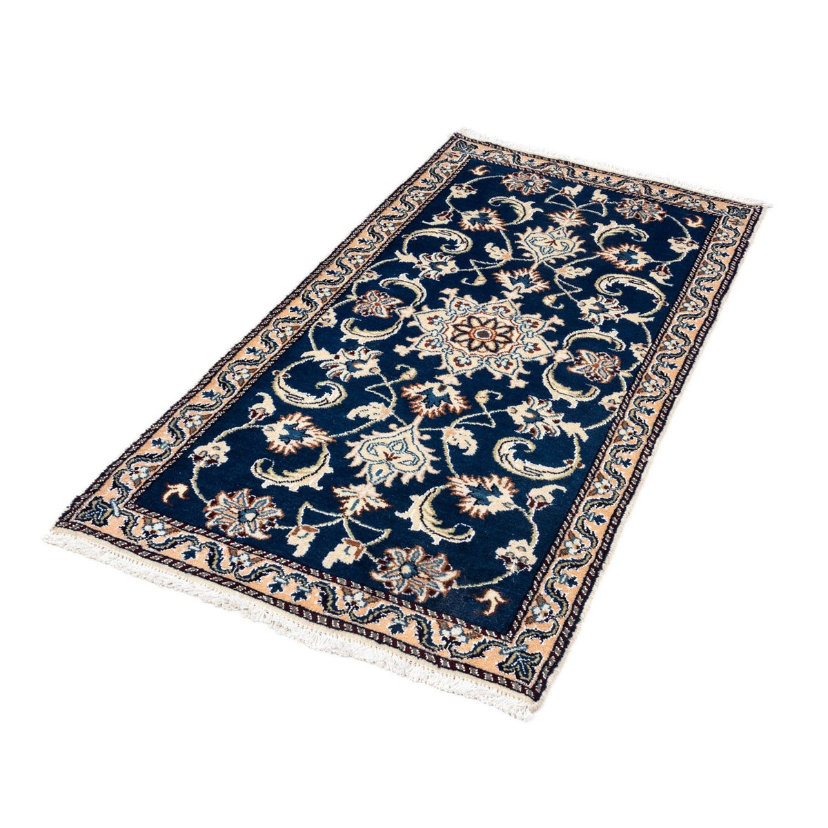 Alfombra persa - Nain - 134 x 68 cm - azul