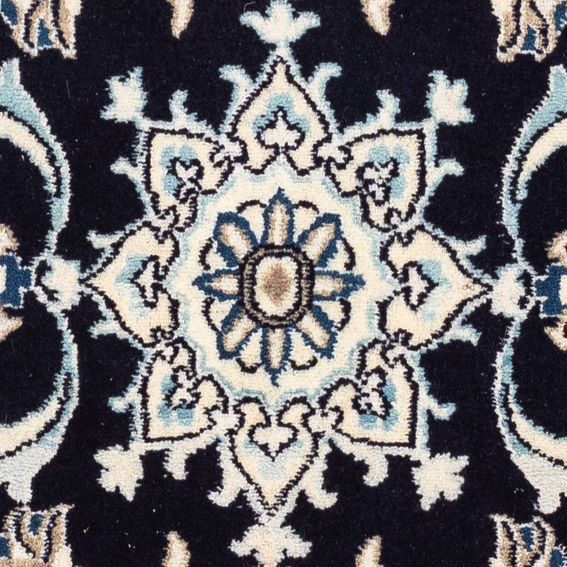 Alfombra persa - Nain - 139 x 66 cm - azul oscuro