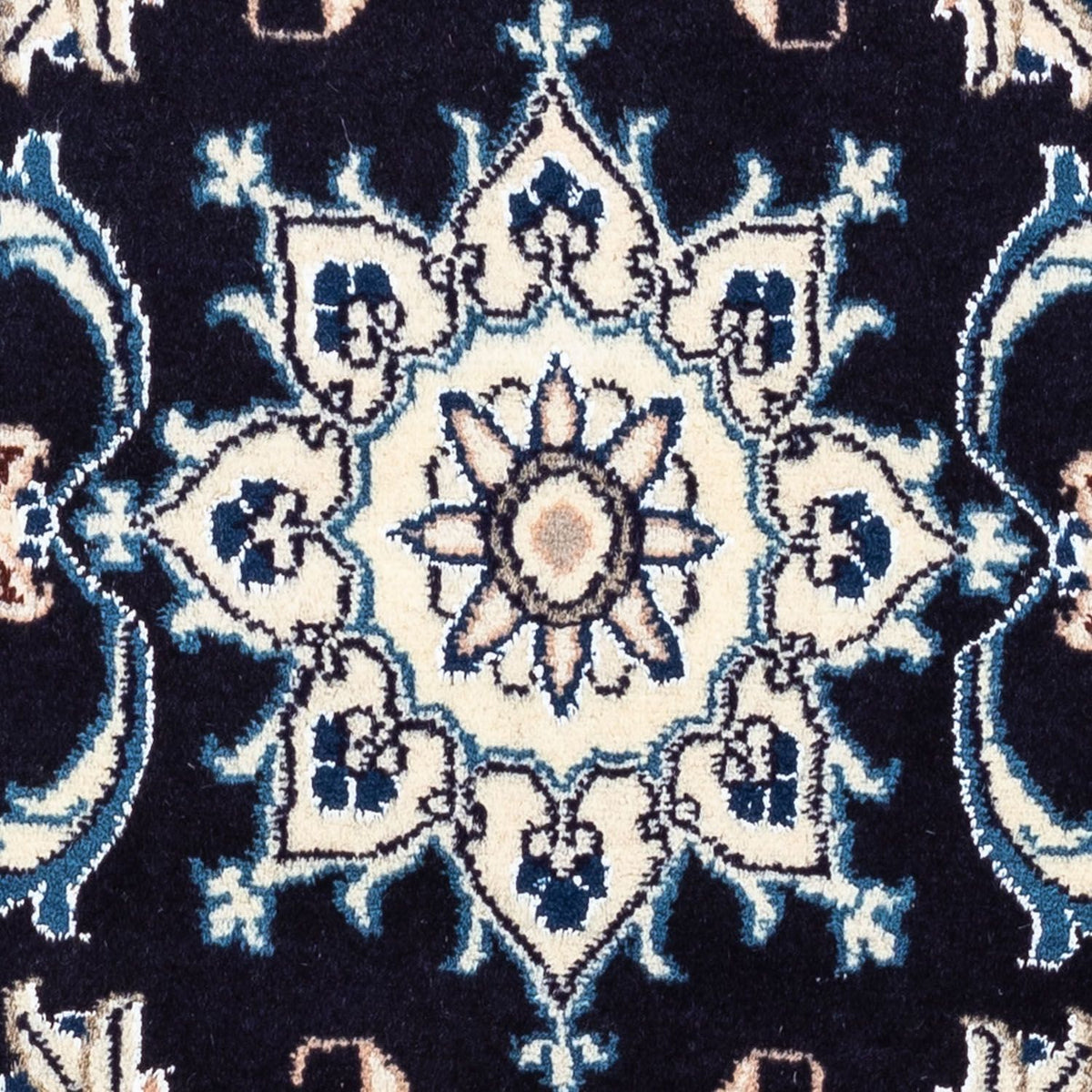 Alfombra persa - Nain - 143 x 70 cm - azul oscuro