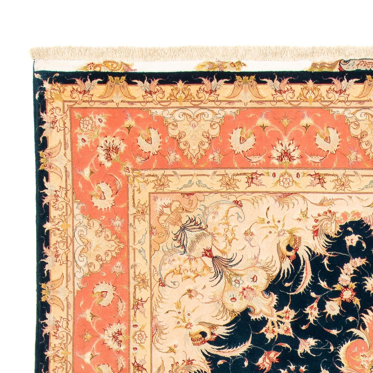 Alfombra Persa - Tabriz - Real - 308 x 200 cm - azul oscuro