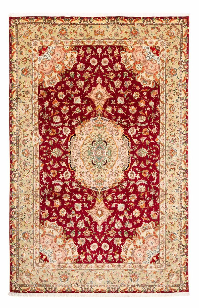 Alfombra Persa - Tabriz - Real - 312 x 204 cm - rojo oscuro