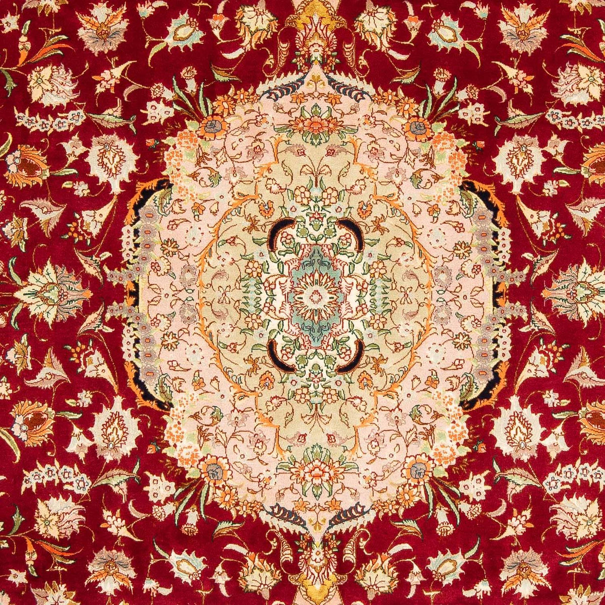 Alfombra Persa - Tabriz - Real - 312 x 204 cm - rojo oscuro