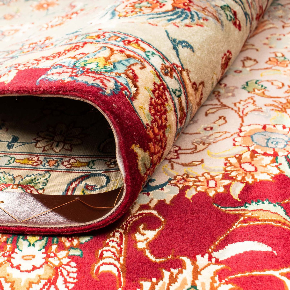 Alfombra Persa - Tabriz - Real - 312 x 204 cm - rojo oscuro