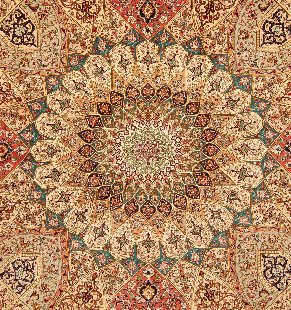 Alfombra Persa - Tabriz - Real cuadrado  - 253 x 252 cm - multicolor