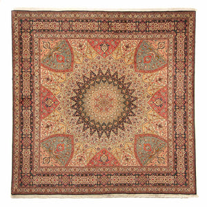 Alfombra Persa - Tabriz - Real cuadrado  - 253 x 250 cm - multicolor