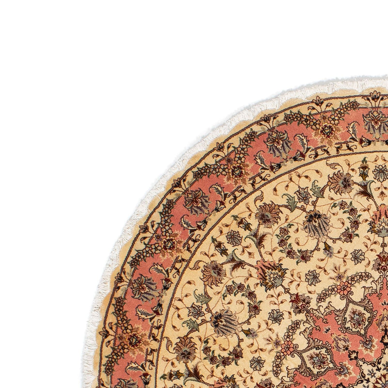 Alfombra Persa - Tabriz - Real redondo  - 150 x 150 cm - marrón claro