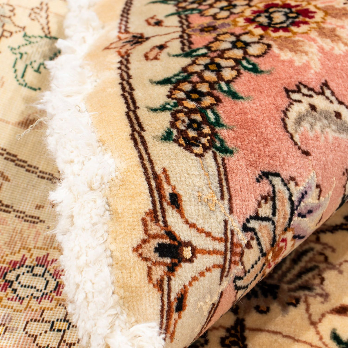 Alfombra Persa - Tabriz - Real redondo  - 150 x 150 cm - beige