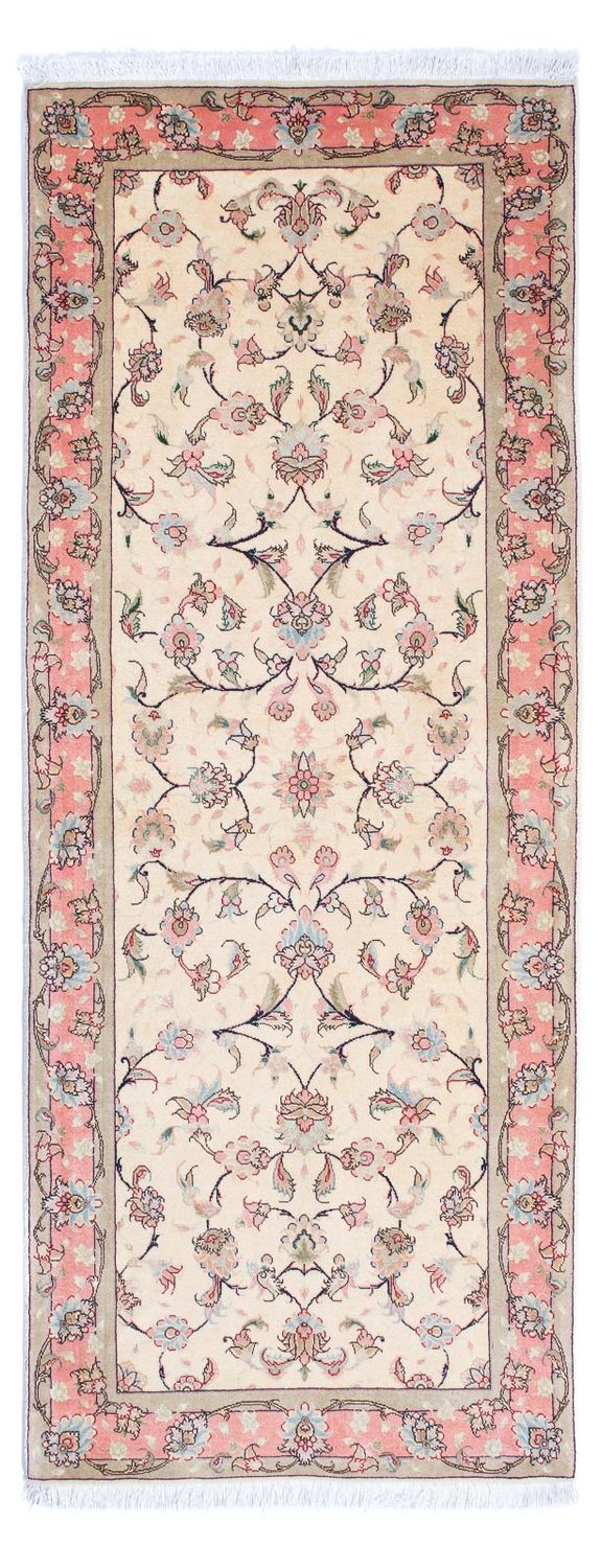 Alfombra de pasillo Alfombra Persa - Tabriz - Real - 200 x 77 cm - beige