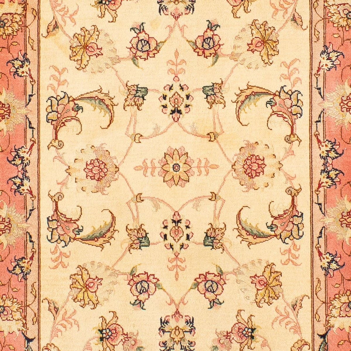 Alfombra de pasillo Alfombra Persa - Tabriz - Real - 290 x 74 cm - beige