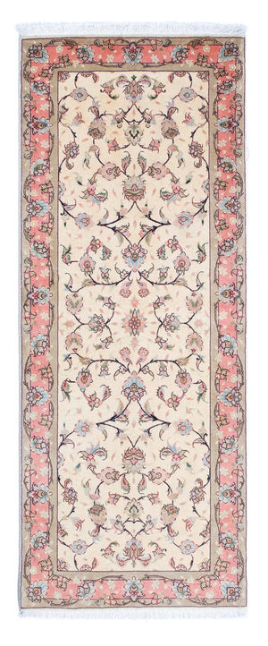 Alfombra de pasillo Alfombra Persa - Tabriz - Real - 202 x 77 cm - beige