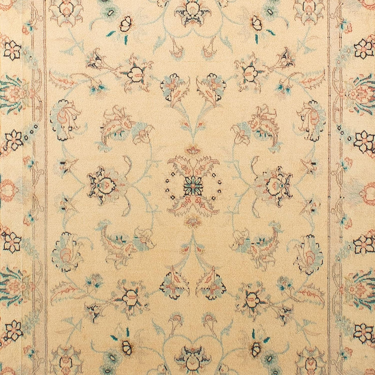 Alfombra de pasillo Alfombra Persa - Tabriz - Real - 292 x 79 cm - marrón claro