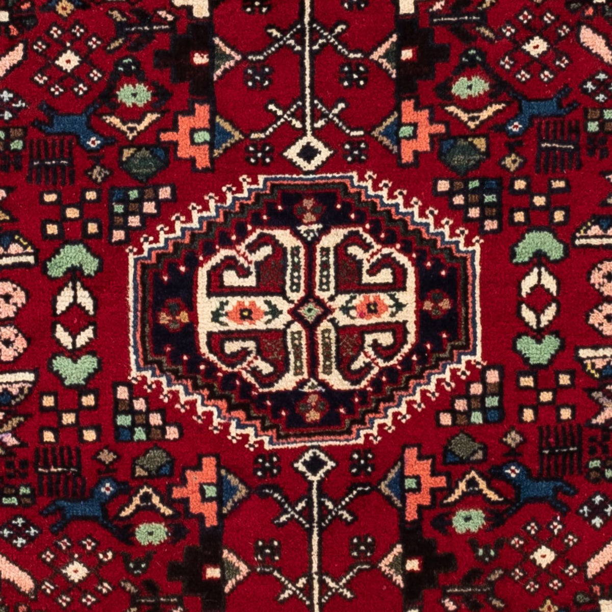 Alfombra persa - Nómada - 150 x 101 cm - rojo oscuro