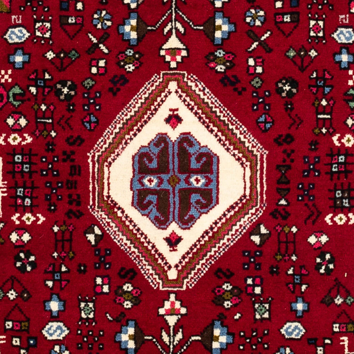 Alfombra persa - Nómada - 150 x 98 cm - rojo oscuro