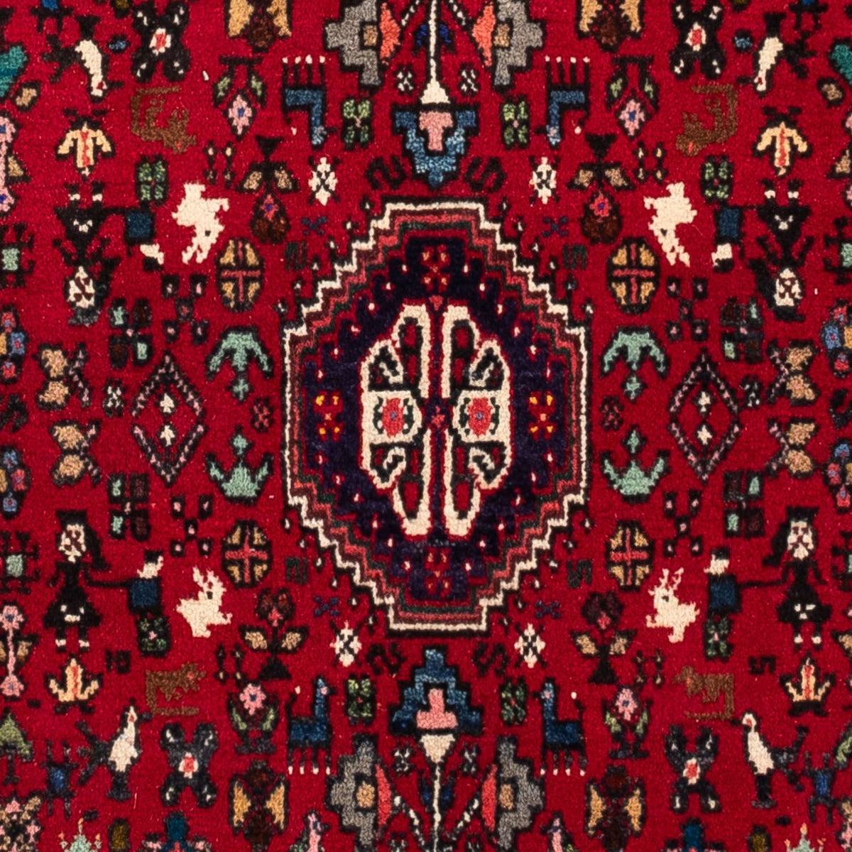 Alfombra persa - Nómada - 159 x 107 cm - rojo oscuro
