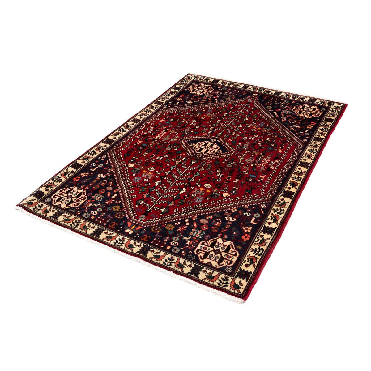 Alfombra persa - Nómada - 154 x 107 cm - rojo oscuro