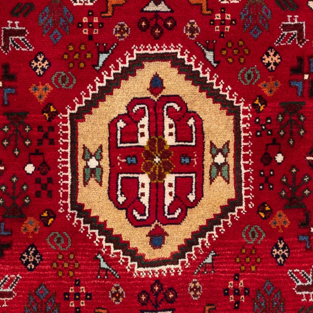 Alfombra persa - Nómada - 161 x 103 cm - rojo oscuro