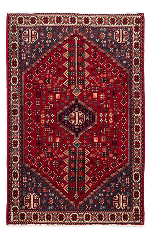 Alfombra persa - Nómada - 144 x 100 cm - rojo oscuro