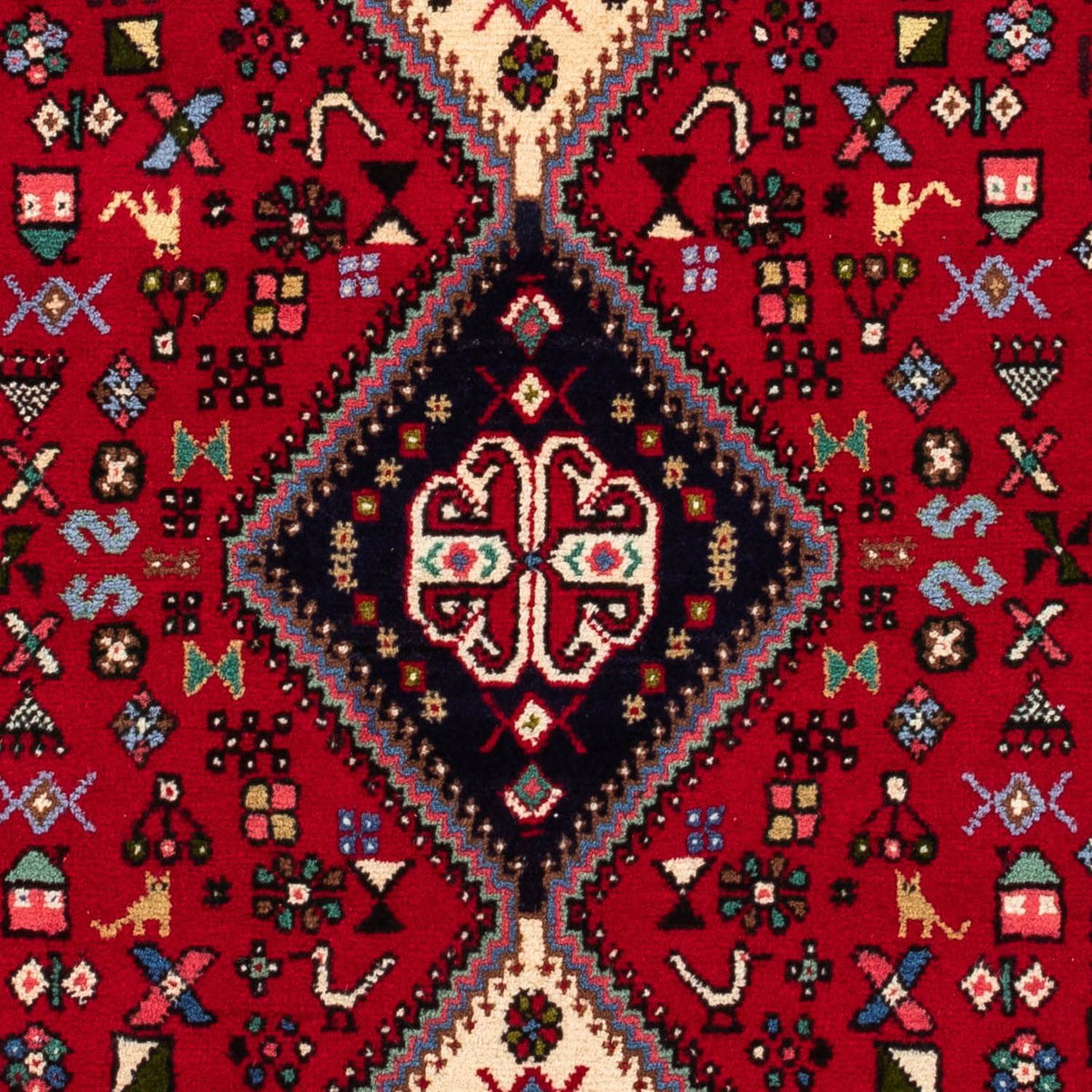Alfombra persa - Nómada - 148 x 98 cm - rojo oscuro