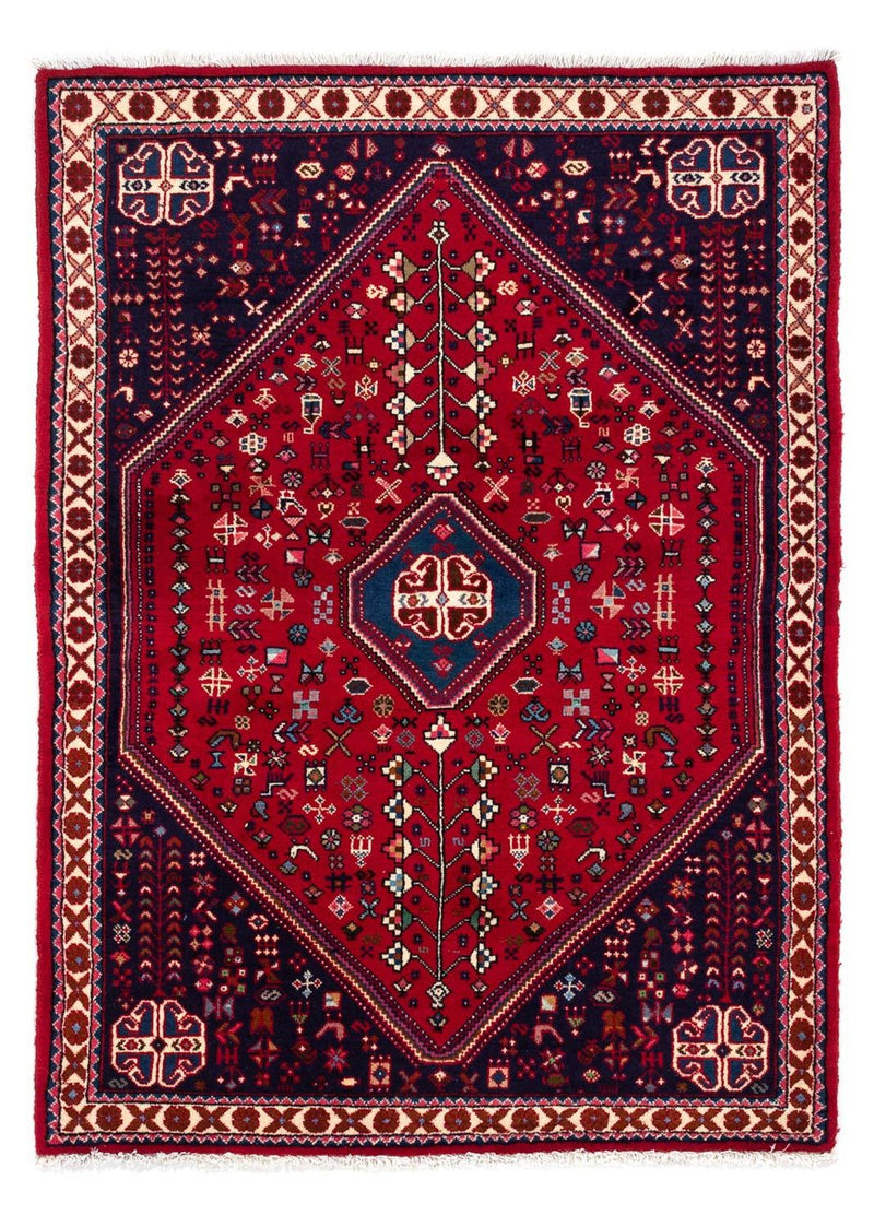 Alfombra persa - Nómada - 150 x 103 cm - rojo oscuro