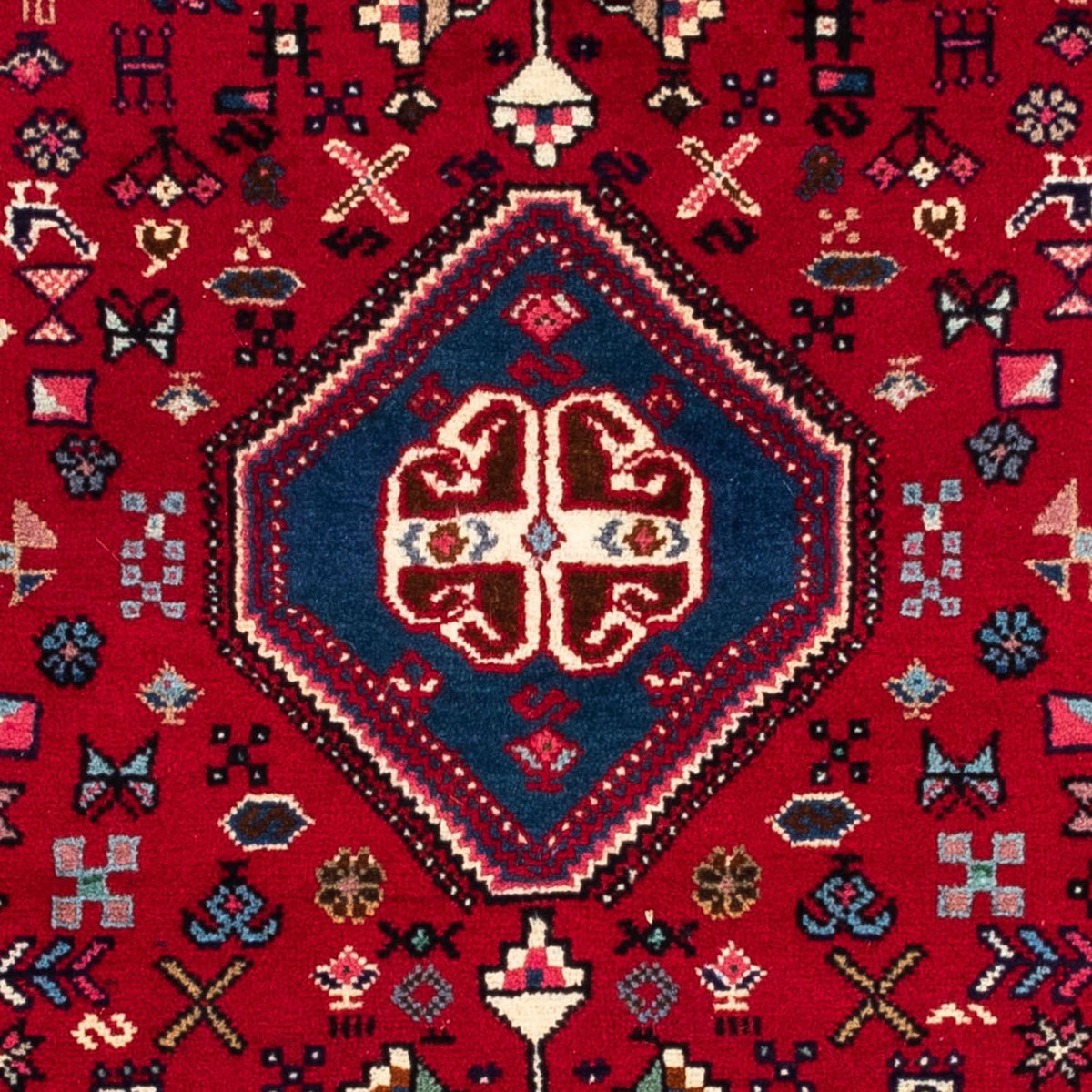 Alfombra persa - Nómada - 150 x 103 cm - rojo oscuro