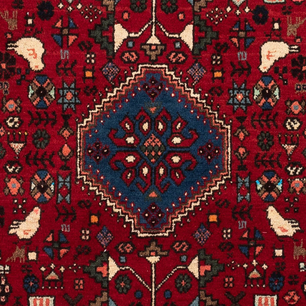 Alfombra persa - Nómada - 145 x 100 cm - rojo oscuro