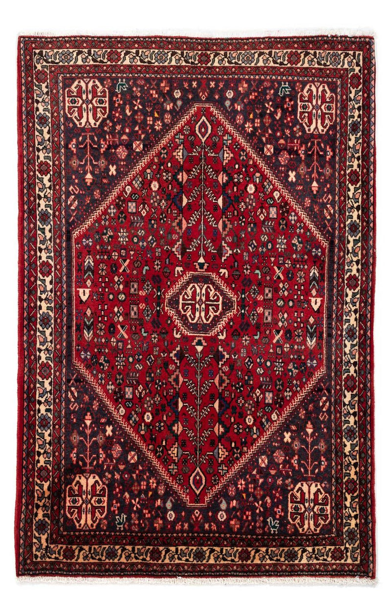 Alfombra persa - Nómada - 161 x 105 cm - rojo oscuro
