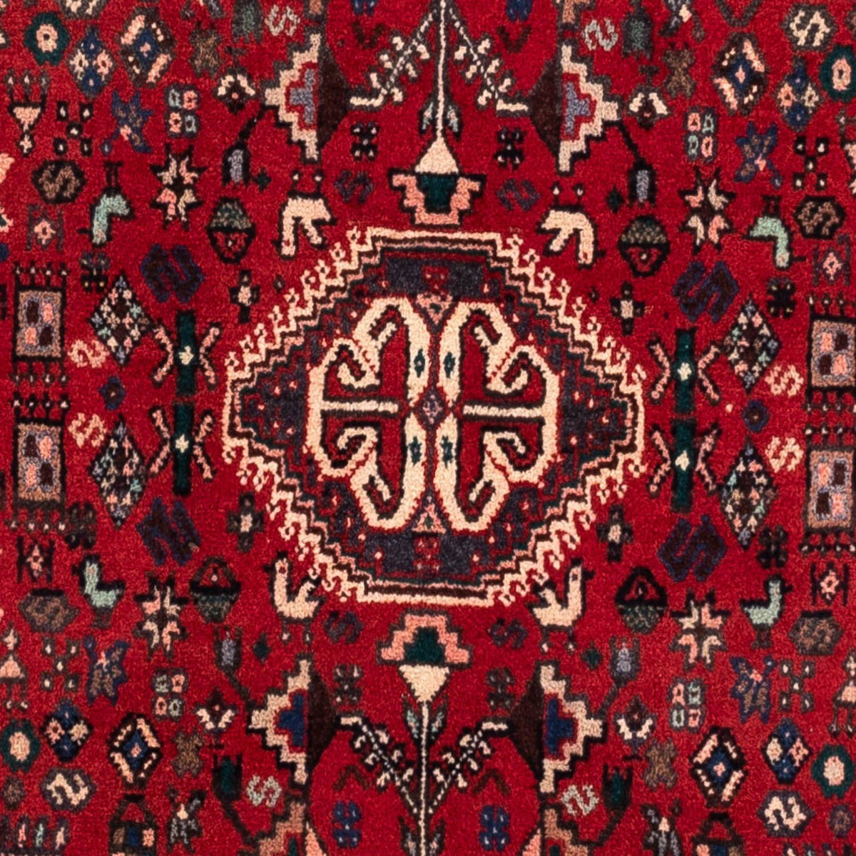 Alfombra persa - Nómada - 161 x 105 cm - rojo oscuro