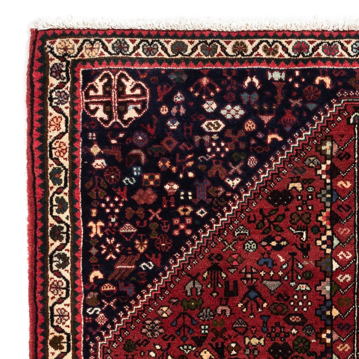 Alfombra persa - Nómada - 152 x 110 cm - rojo oscuro