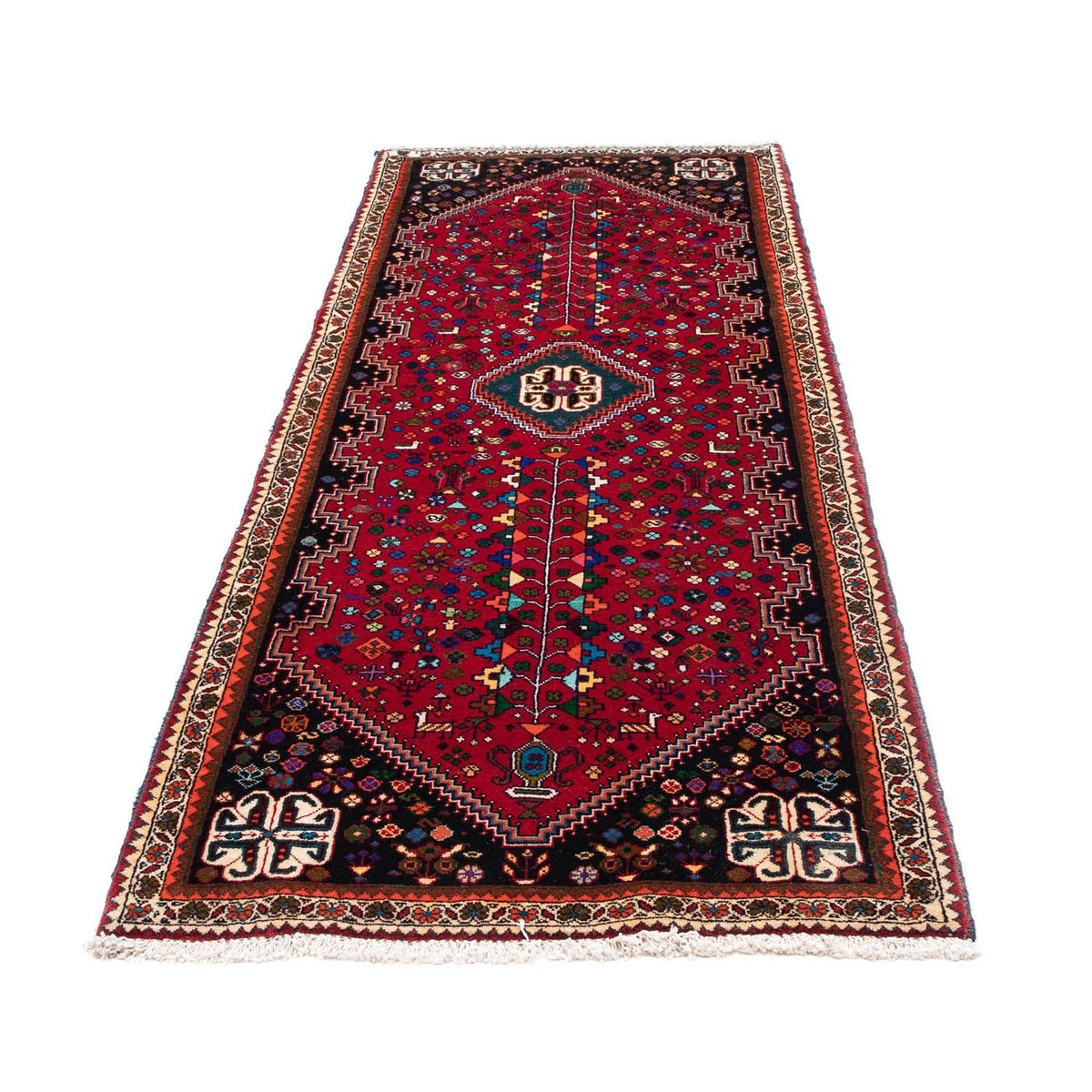 Alfombra de pasillo Alfombra persa - Nómada - 222 x 85 cm - rojo oscuro