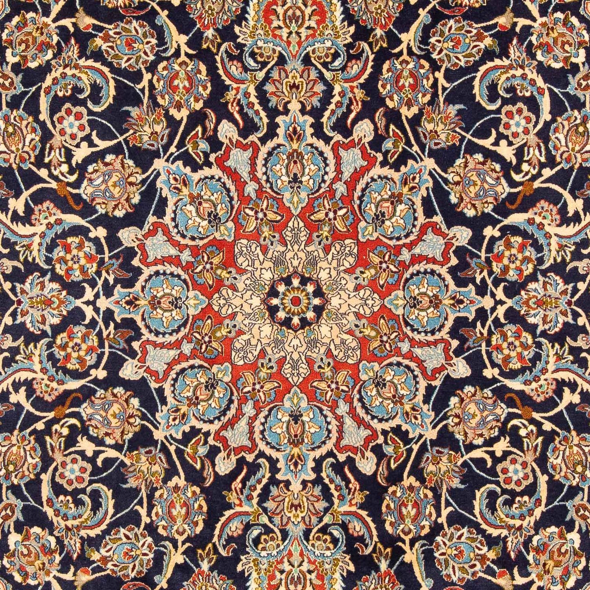 Alfombra Persa - Isfahan - Prima - 300 x 200 cm - azul oscuro