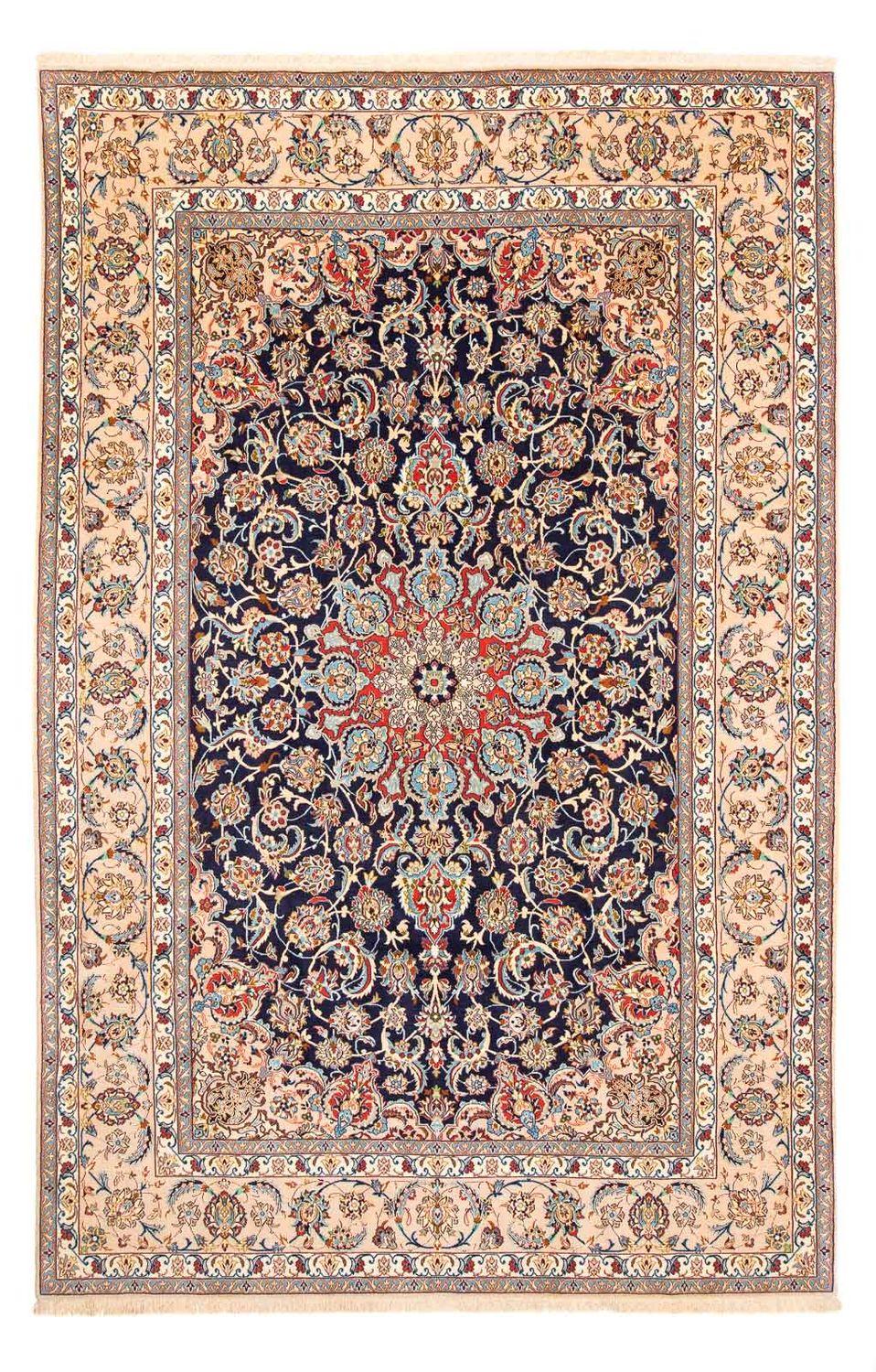 Alfombra Persa - Isfahan - Prima - 308 x 200 cm - azul oscuro