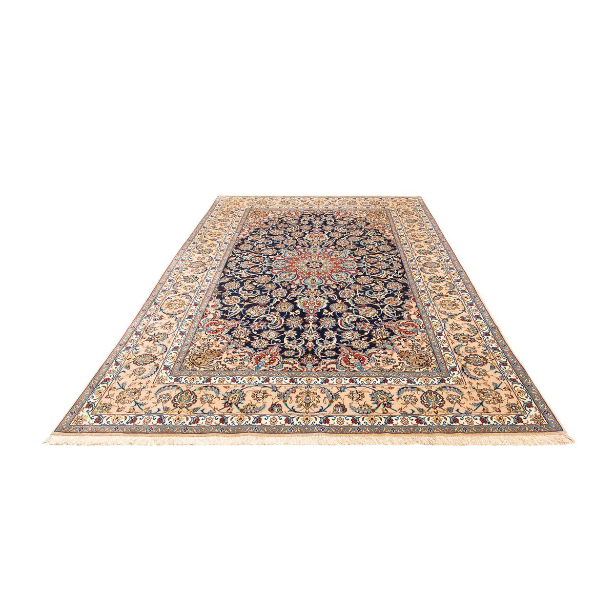 Alfombra Persa - Isfahan - Prima - 308 x 200 cm - azul oscuro