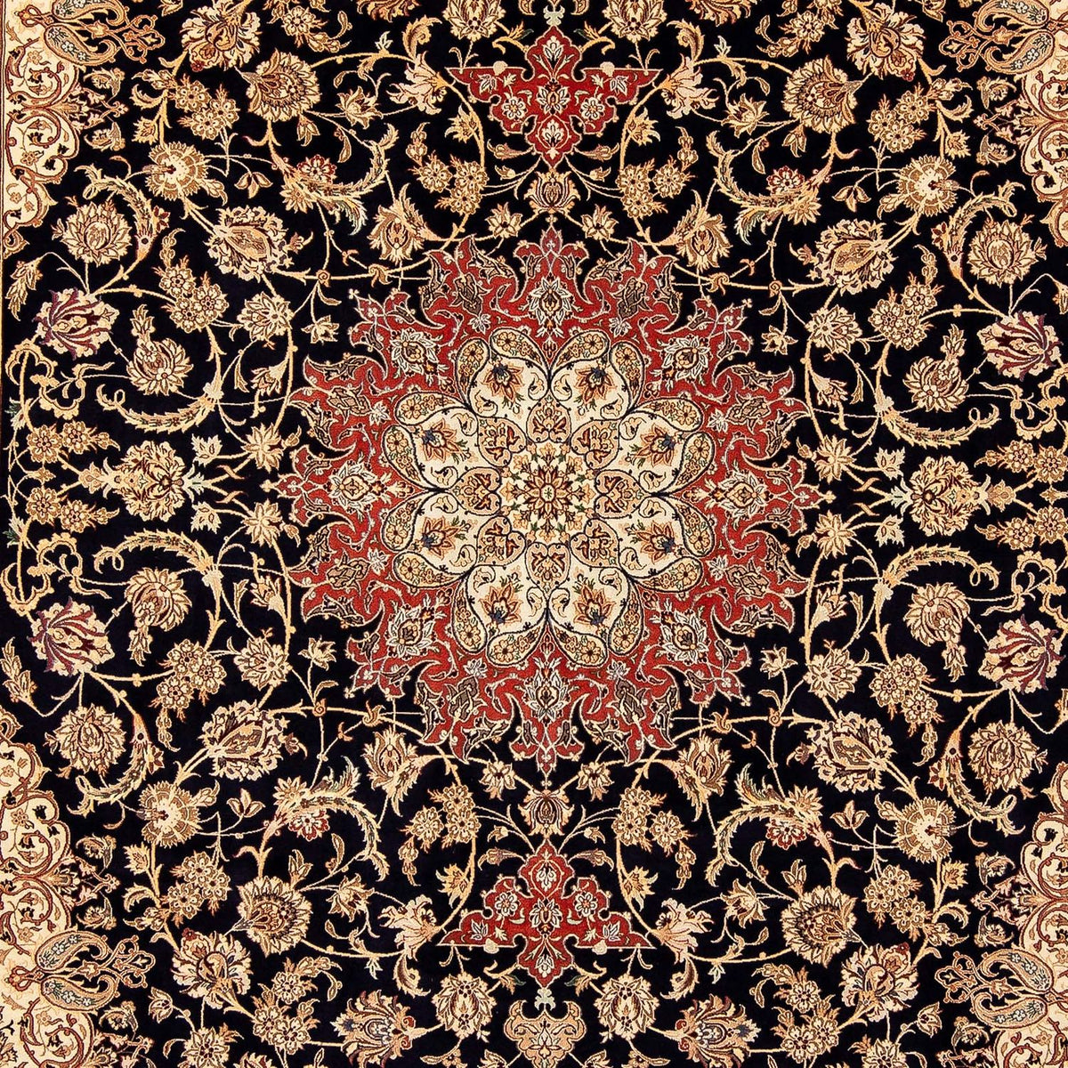 Alfombra Persa - Isfahan - Prima - 344 x 255 cm - rojo oscuro