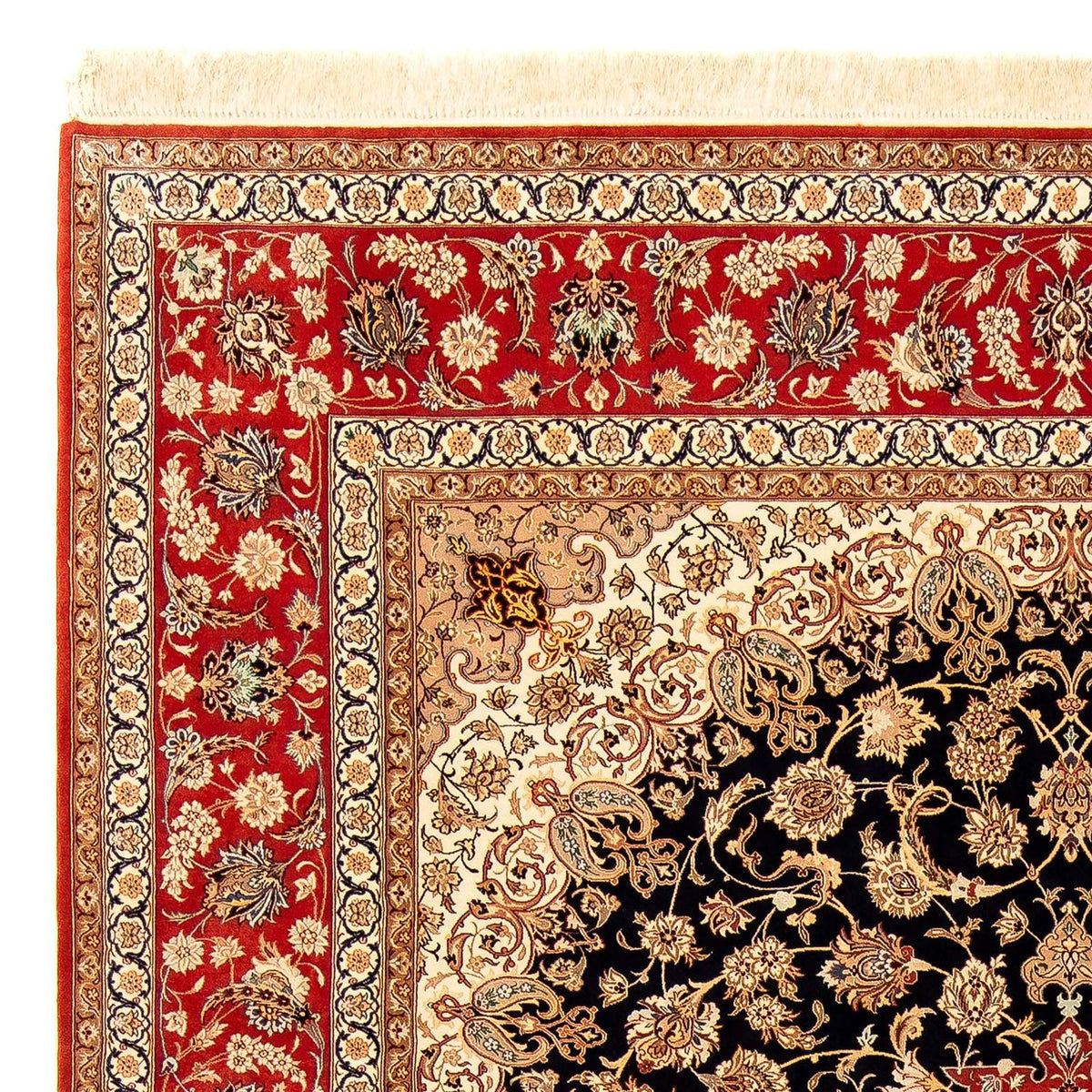 Alfombra Persa - Isfahan - Prima - 344 x 255 cm - rojo oscuro